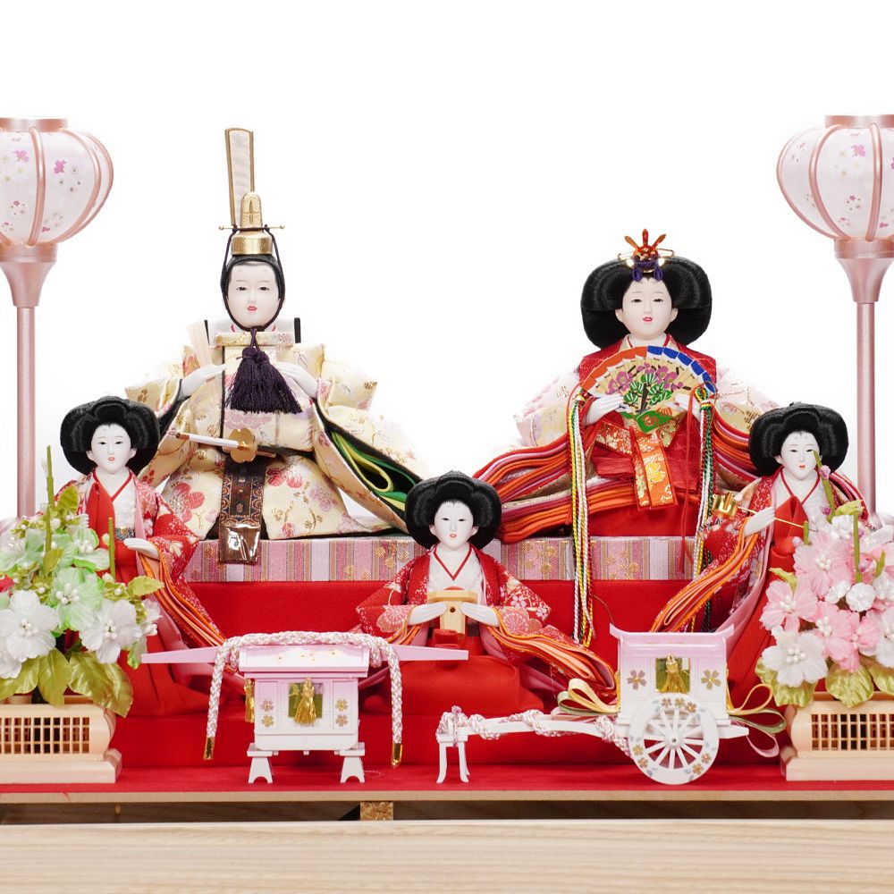 雛人形】小三五 結芽 五人揃いアクリルケース飾り〈藤翁作〉[243