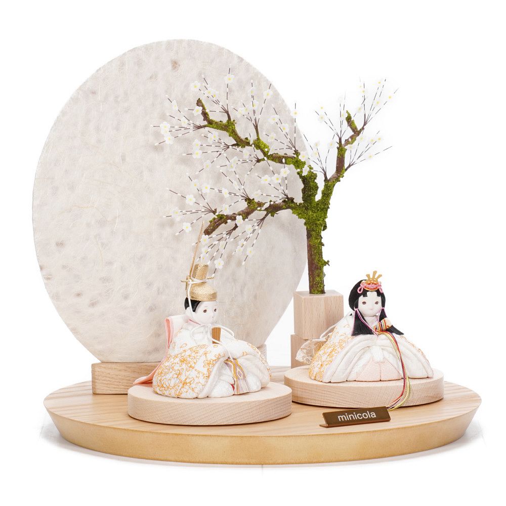 木目込み雛人形　親王飾り　ハンドメイド 雛人形 親王飾り】縫nui /木目込親王稚児4人飾りセット