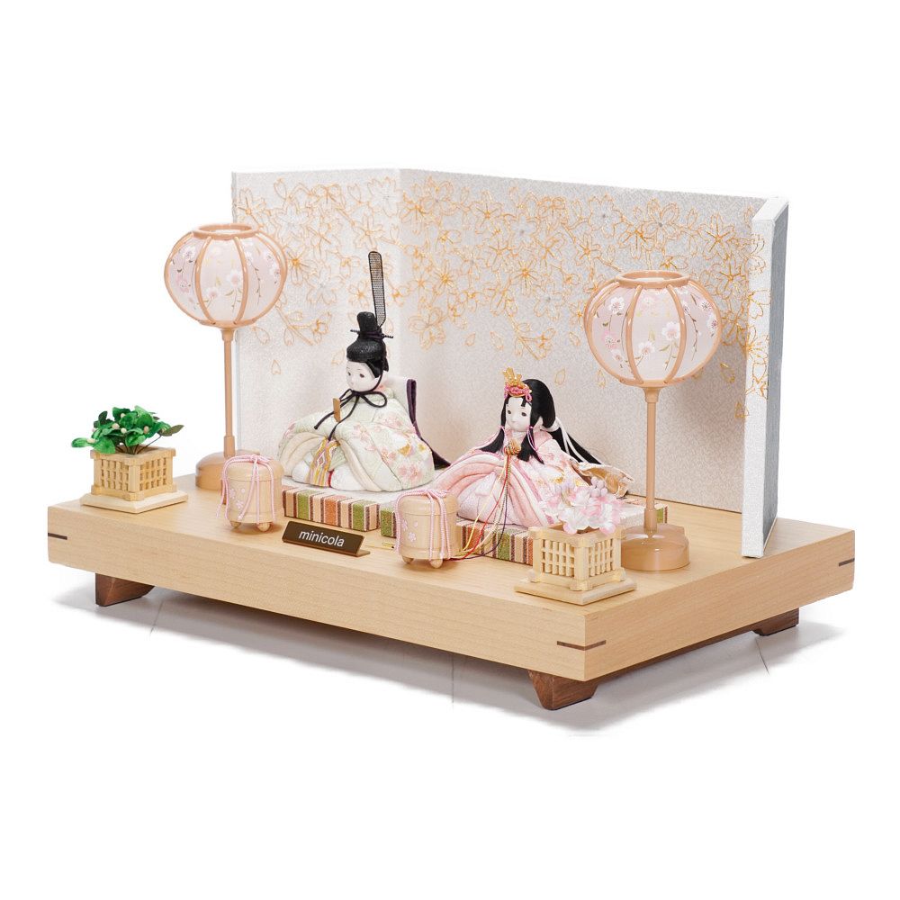 木目込み雛人形】rico紗香 親王飾り〈minicola作〉[243-007] | 雛人形