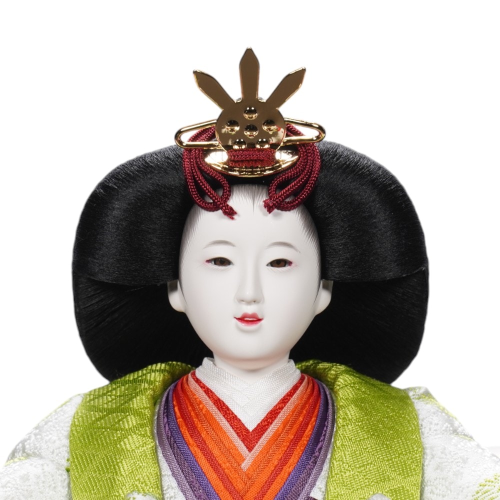 雛人形】京十一番 黄櫨染 桐竹鳳凰文様 令和即位の礼(正絹) 親王飾り