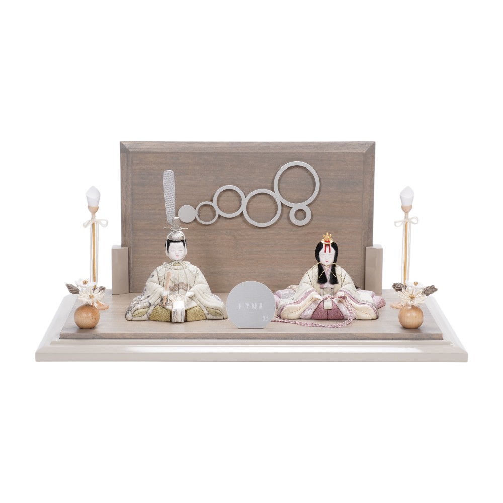 【木目込み雛人形】スタイリッシュひな 正絹友禅 親王飾り | 木村一秀作