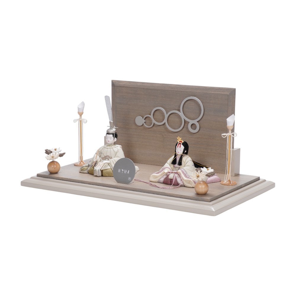 【木目込み雛人形】スタイリッシュひな 正絹友禅 親王飾り | 木村一秀作