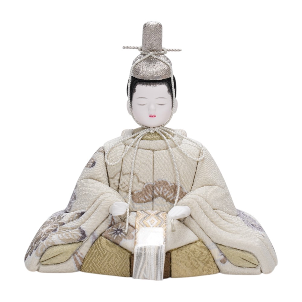 【木目込み雛人形】スタイリッシュひな 正絹友禅 親王飾り | 木村一秀作
