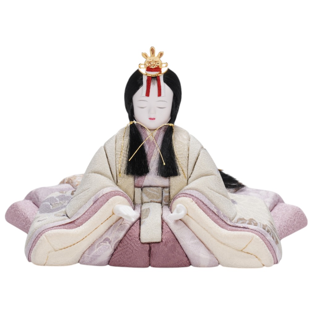 【木目込み雛人形】スタイリッシュひな 正絹友禅 親王飾り | 木村一秀作