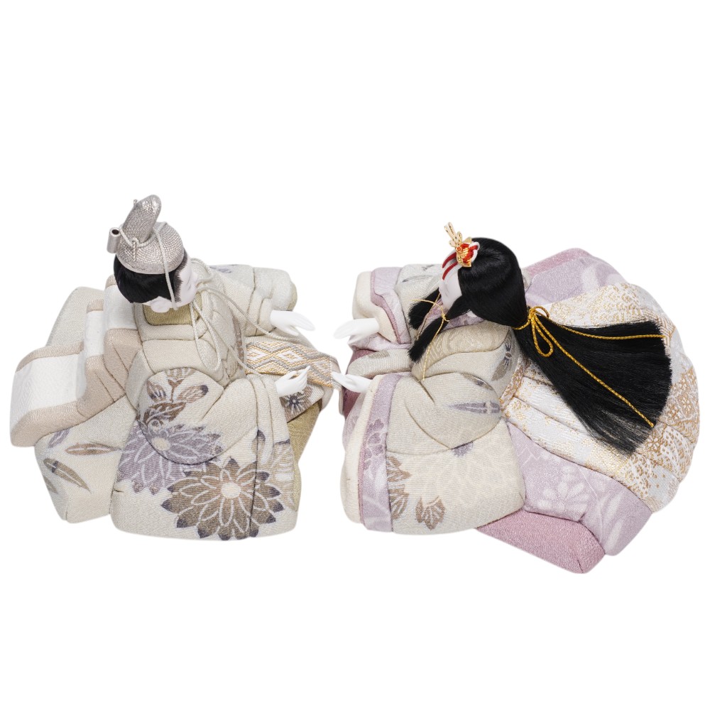 【木目込み雛人形】スタイリッシュひな 正絹友禅 親王飾り | 木村一秀作