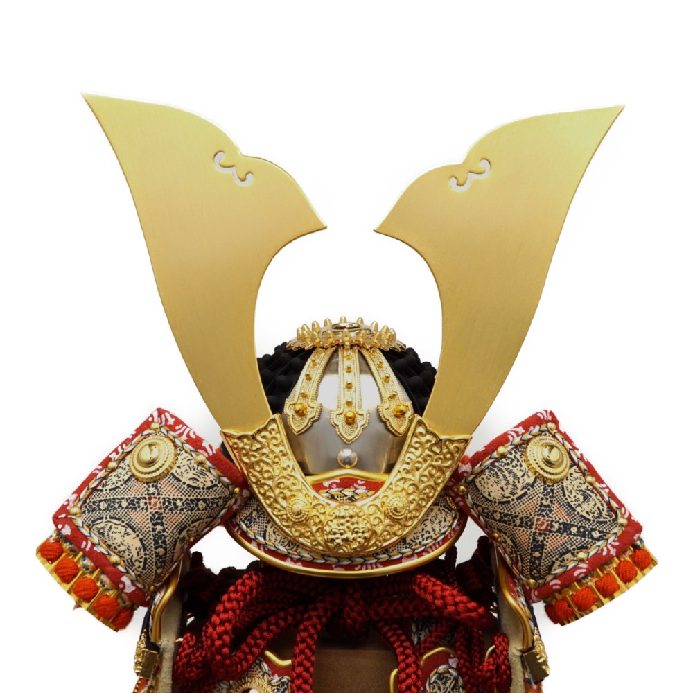 【五月人形】五分之一 源氏八領 薄金鎧 奉納鎧収納飾り | 雄山作