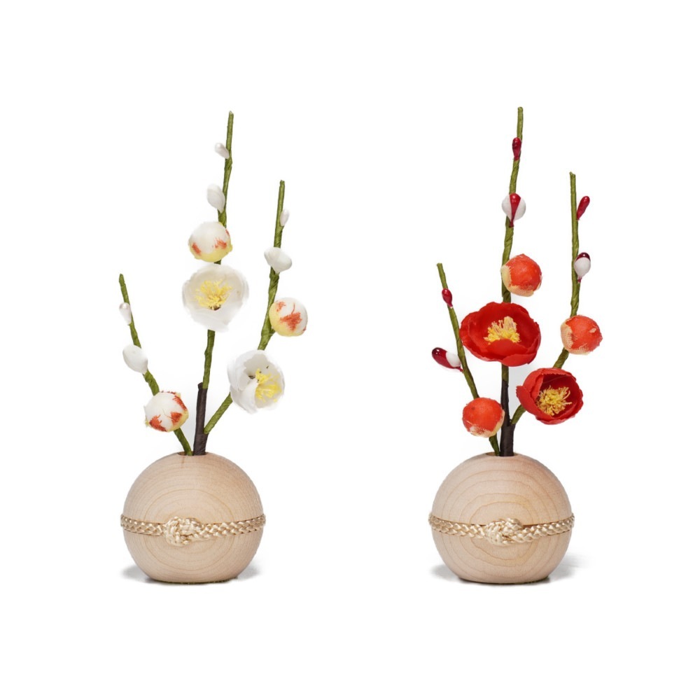 【雛人形】「葵」 桜ちらし刺繍(白・ピンク) 親王飾り〈柴田家千代作〉[253-092]