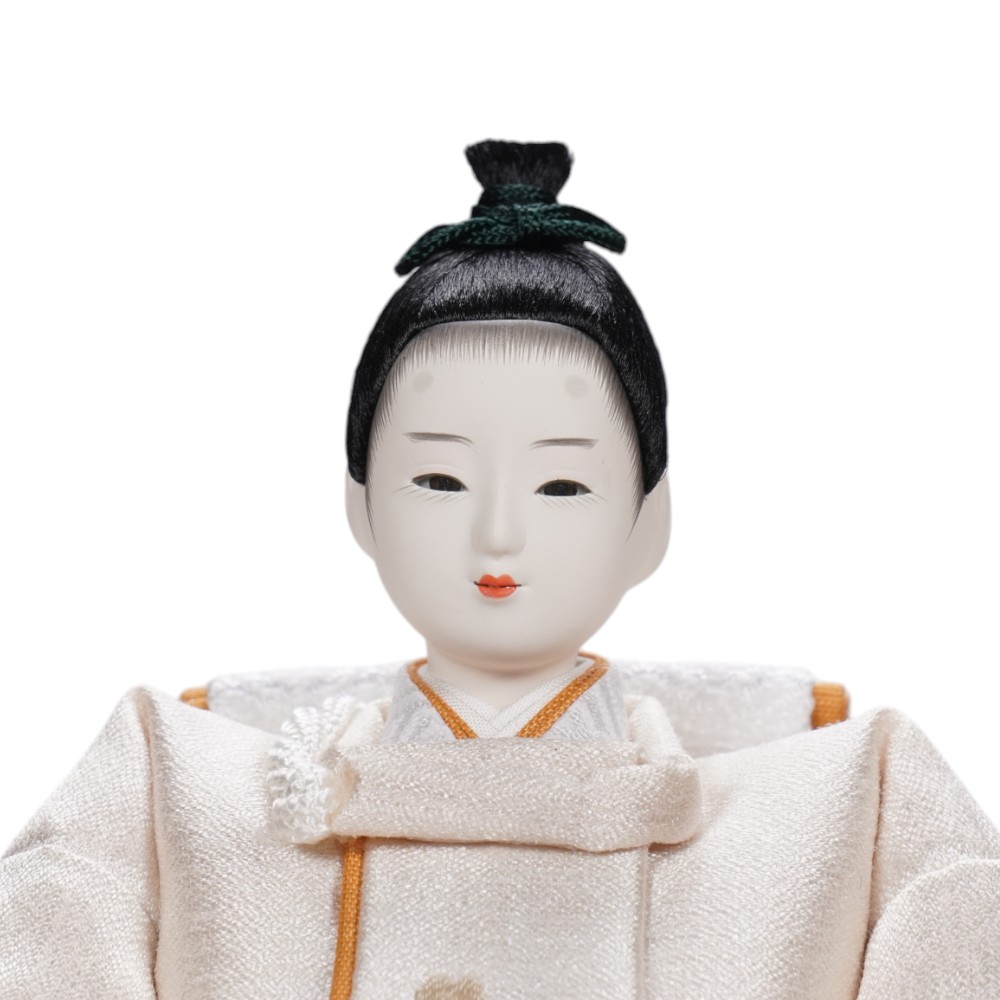 【雛人形】「葵」 桜ちらし刺繍(白・ピンク) 親王飾り〈柴田家千代作〉[253-092]