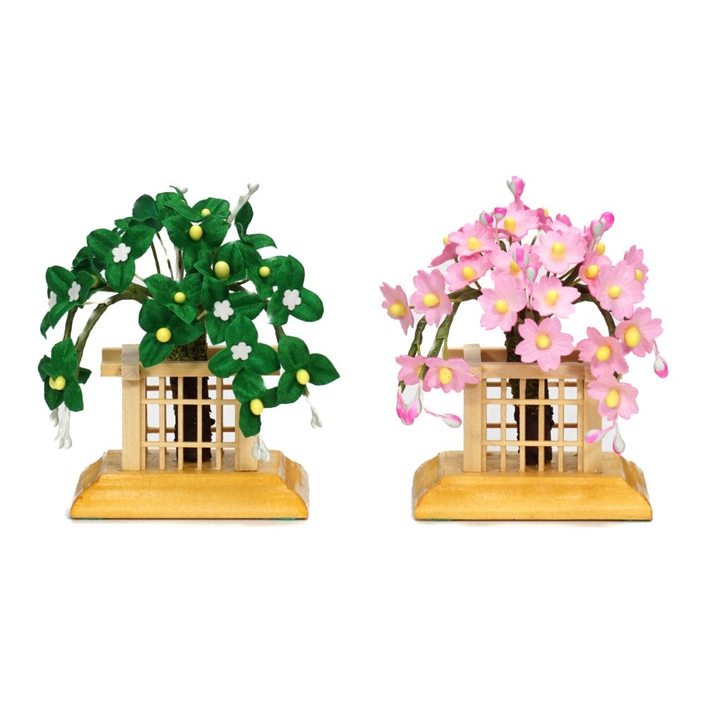 【雛人形】「葵」 麻の葉に流水桜刺繍(紫) 親王揃い収納飾り〈柴田家千代作〉[243-011]