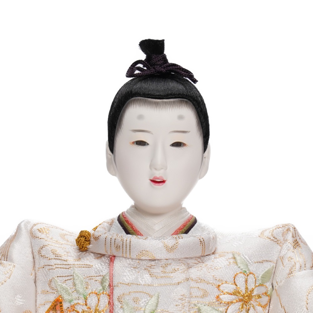 【雛人形】京十一番 金彩京刺繍(上) 束ね熨斗に桜文様 親王飾り | 小出松寿作
