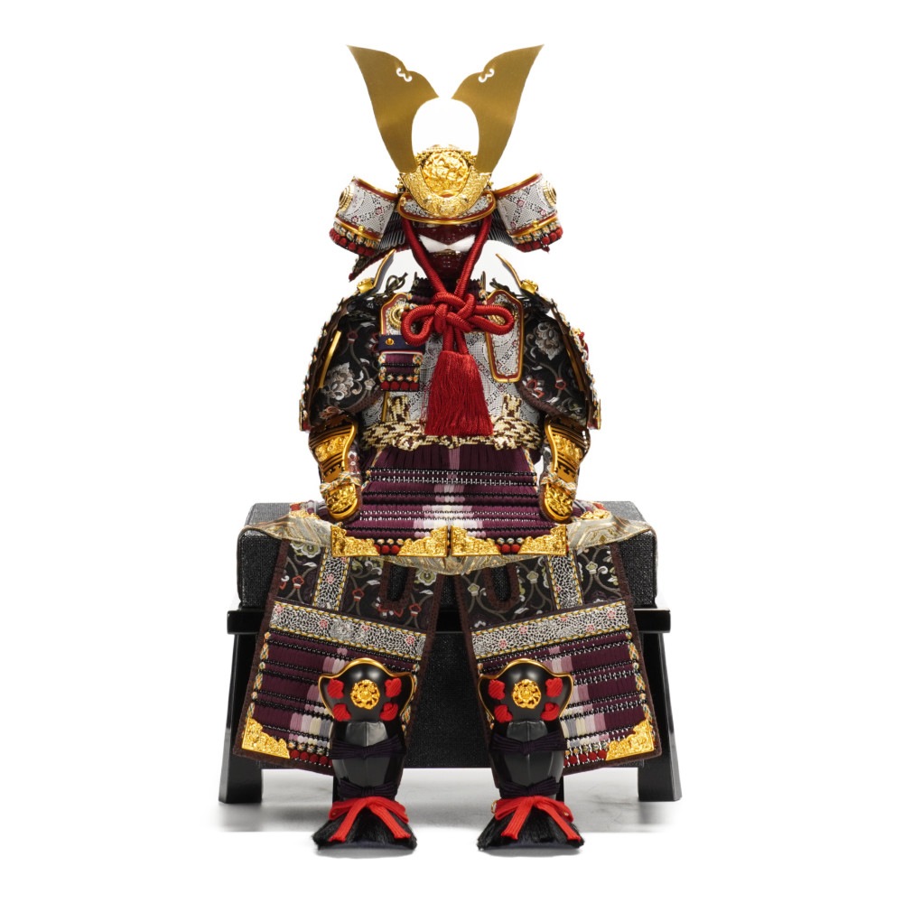 【五月人形】《限定品》7号 俊 紫糸沢瀉威(B) 鎧飾り | 雄山作