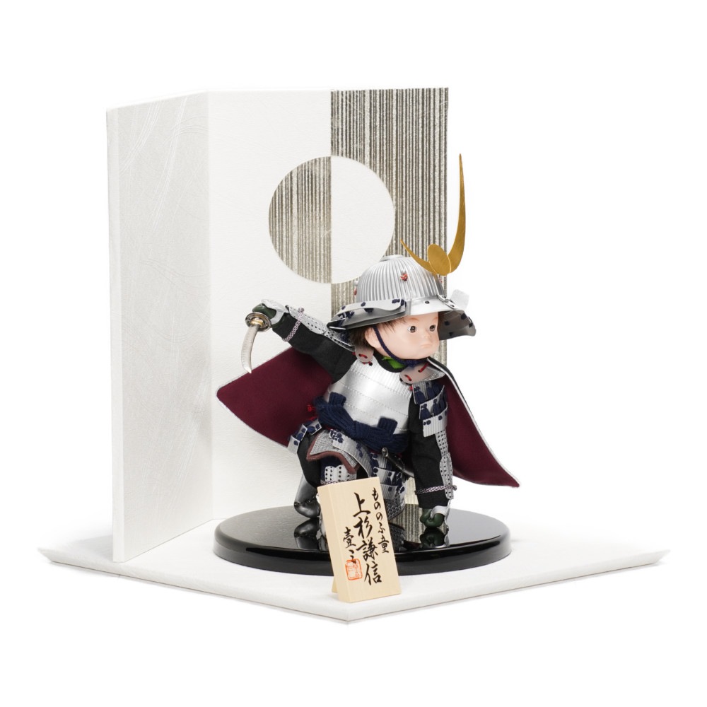 【五月人形】もののふ童 英雄見参 上杉謙信 大将飾り〈壹三作〉[245-129]