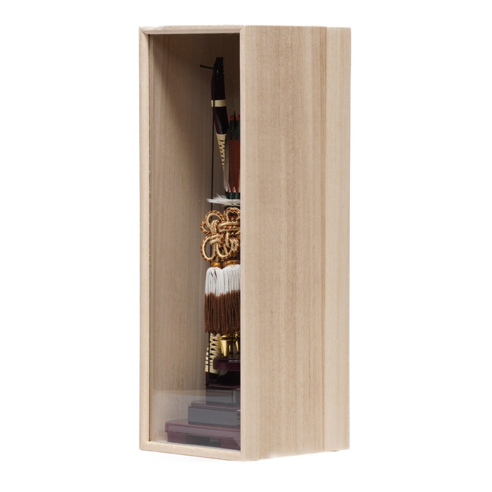 【破魔弓】匠 七分之壱(茶塗)　桐箱ケース仕様〈寿々登作〉[231-005]