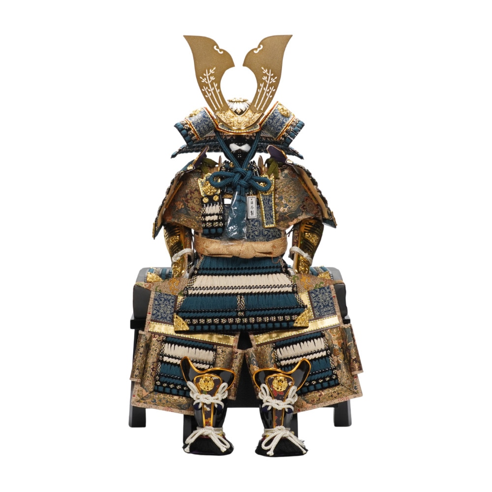 【五月人形】《限定品》10号 永遠之鎧 青緑中ベージュ威 鎧飾り | 翠鳳作