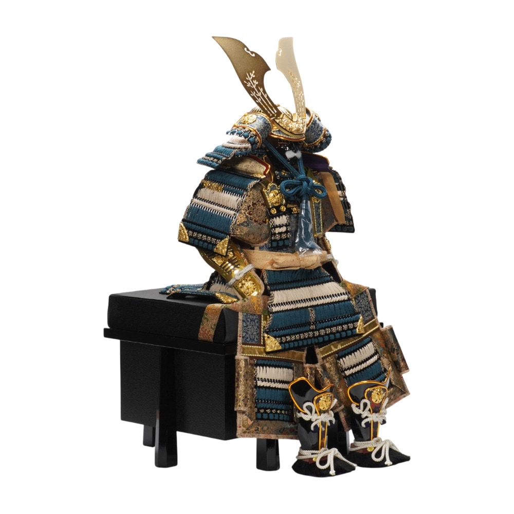 【五月人形】《限定品》10号 永遠之鎧 青緑中ベージュ威 鎧飾り | 翠鳳作