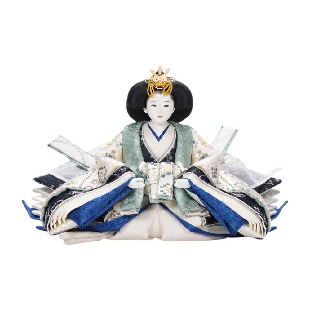 【美品】小出松寿作　雛人形　親王飾り 三段セット 雛人形】京十二番 平安 横段菱小市松寄せ文様 親王飾り | 小出松寿作