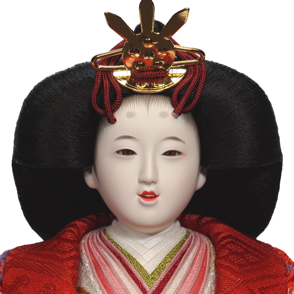 【雛人形】京十一番 平安 雲鶴文様(紺) 親王揃い収納飾り | 小出松寿作