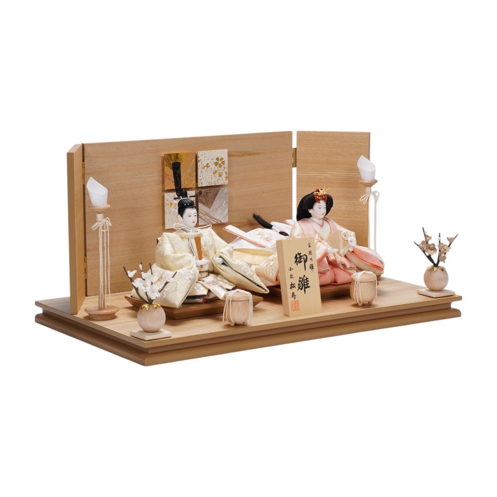 【雛人形】京十二番 京刺繍(特上) 唐花文様 親王飾り〈小出松寿作〉[253-099]