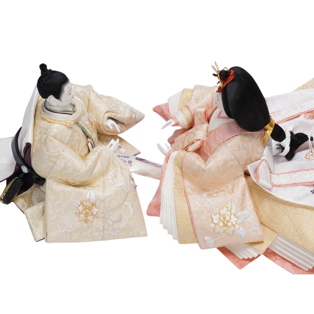 【雛人形】京十二番 京刺繍(特上) 唐花文様 親王飾り〈小出松寿作〉[253-099]