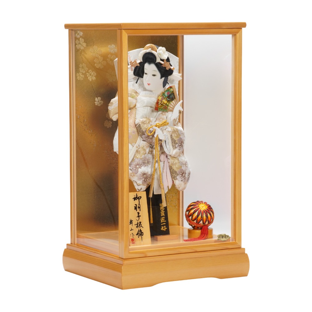 【羽子板】13号 刺繍 誰が袖(白)〈匠一好作〉[262-001]