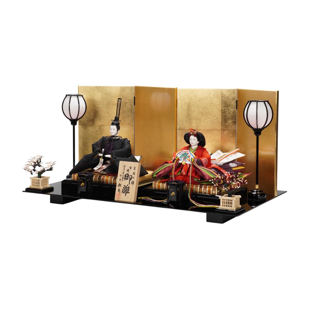 【雛人形】京十番 平安 黒袍 親王飾り | 小出松寿作