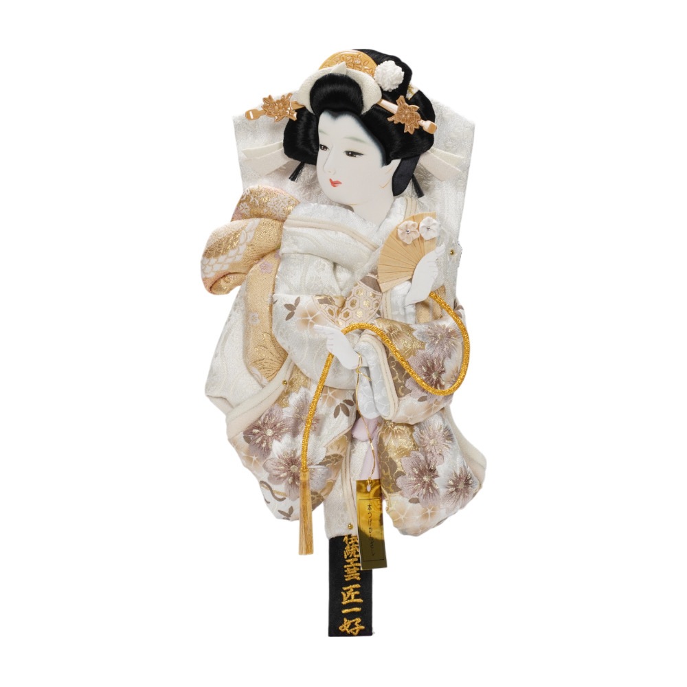 【羽子板】10号 刺繍 誰が袖(白)〈匠一好作〉[262-002]