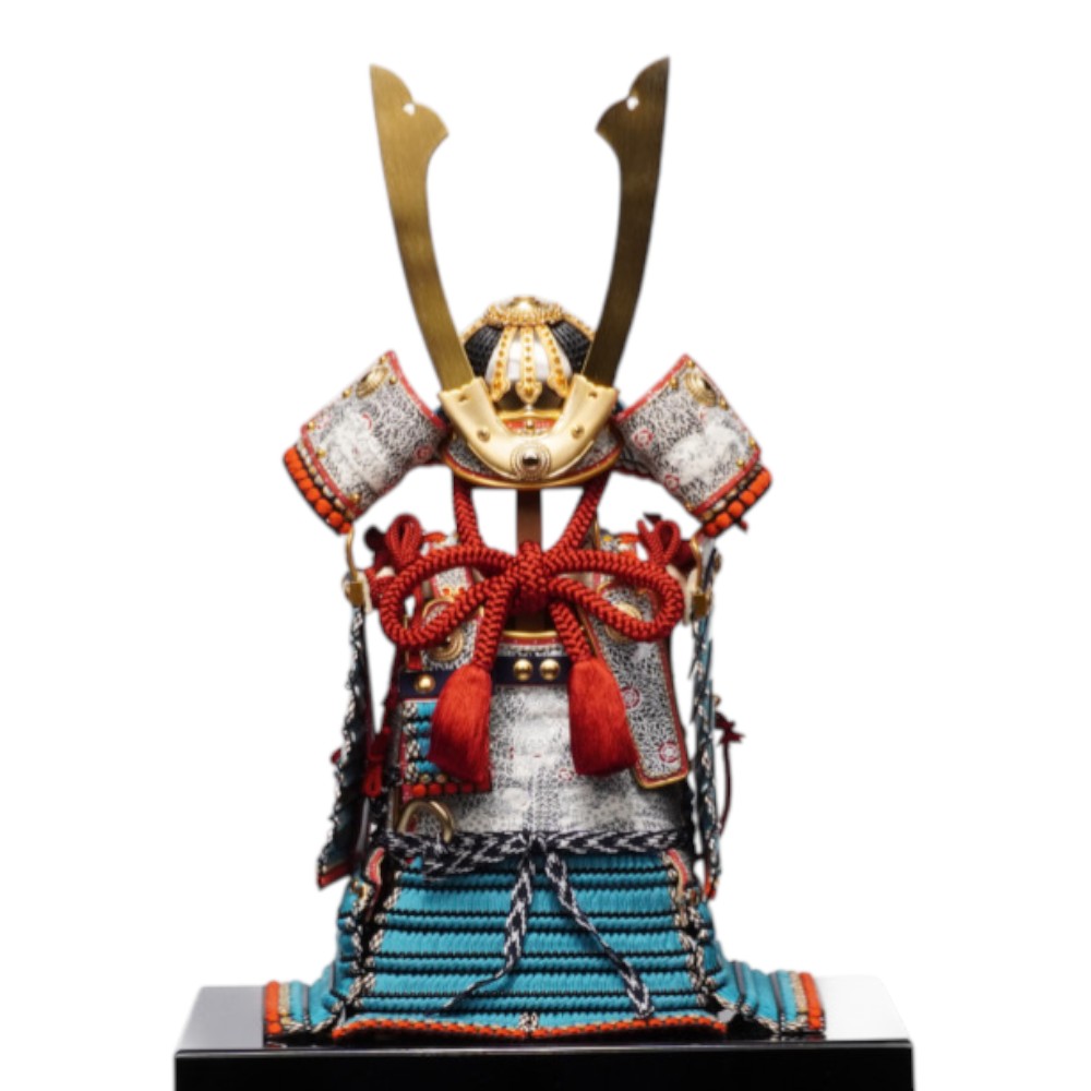 【五月人形】四分之一 国宝模写 浅葱糸威 奉納鎧飾り | 雄山作