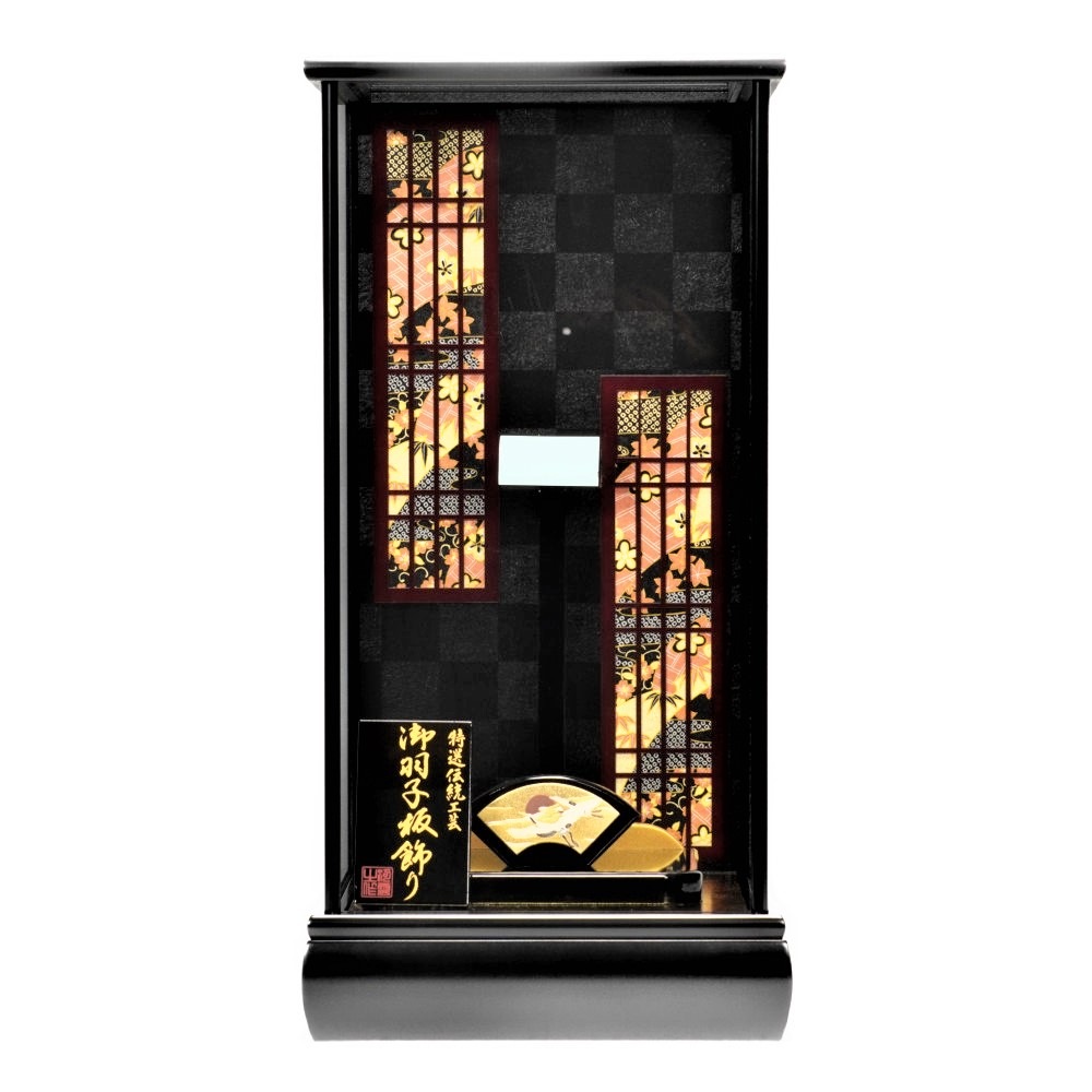 【羽子板】10号 杏 友禅(白)〈摩耶作〉[262-003]