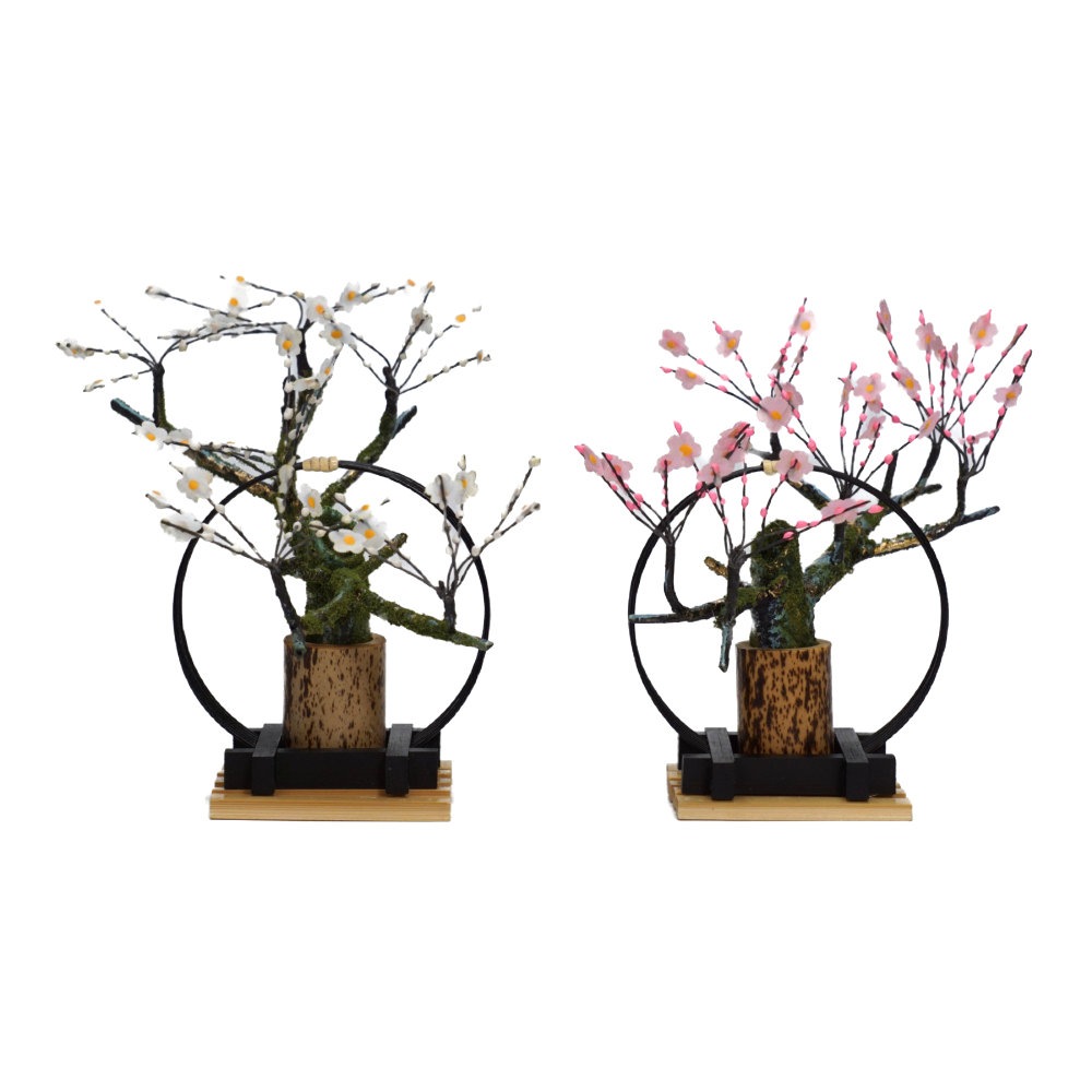 雛人形】京十番 金襴(白・薄紫) 親王飾り〈博暁作〉[213-134