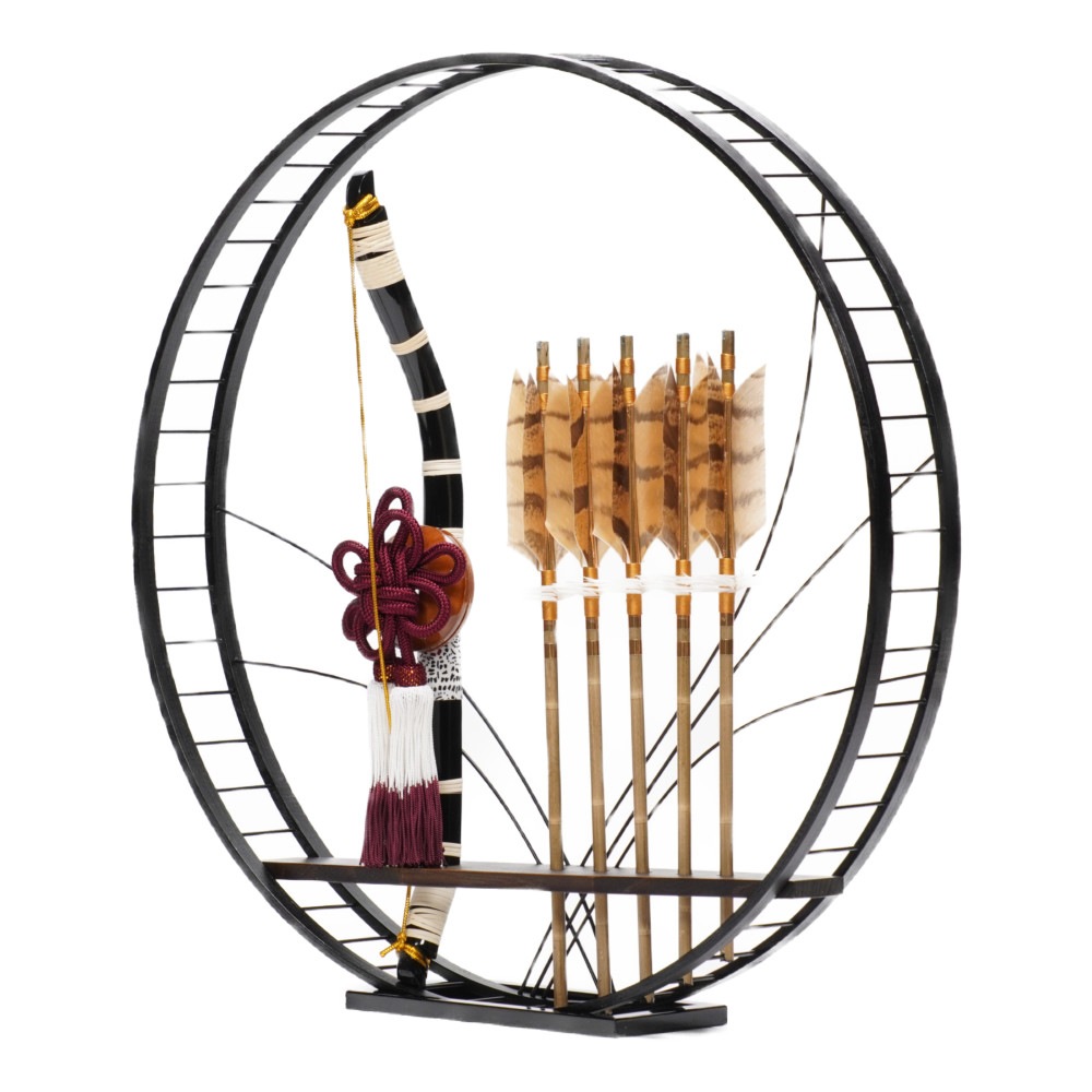 【破魔弓】13号 團 壁掛け〈玉泉作〉[231-011]