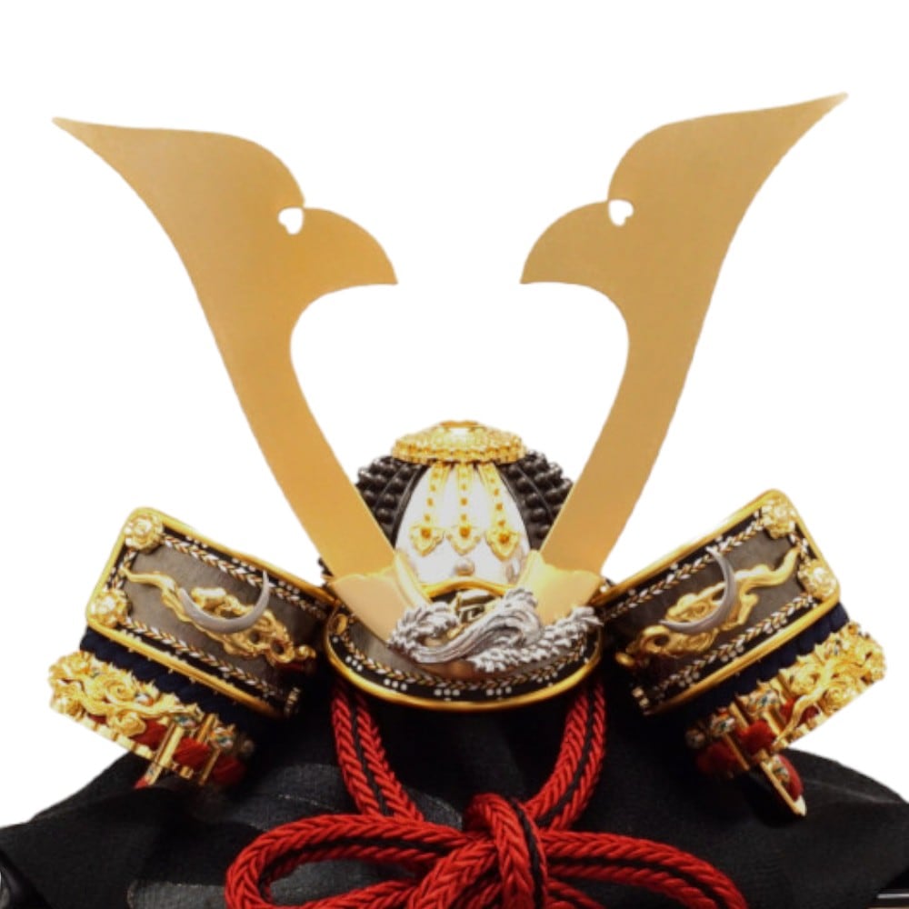 五月人形】10号 月光 紺糸威 兜収納飾り〈平安道斎作〉[245-024