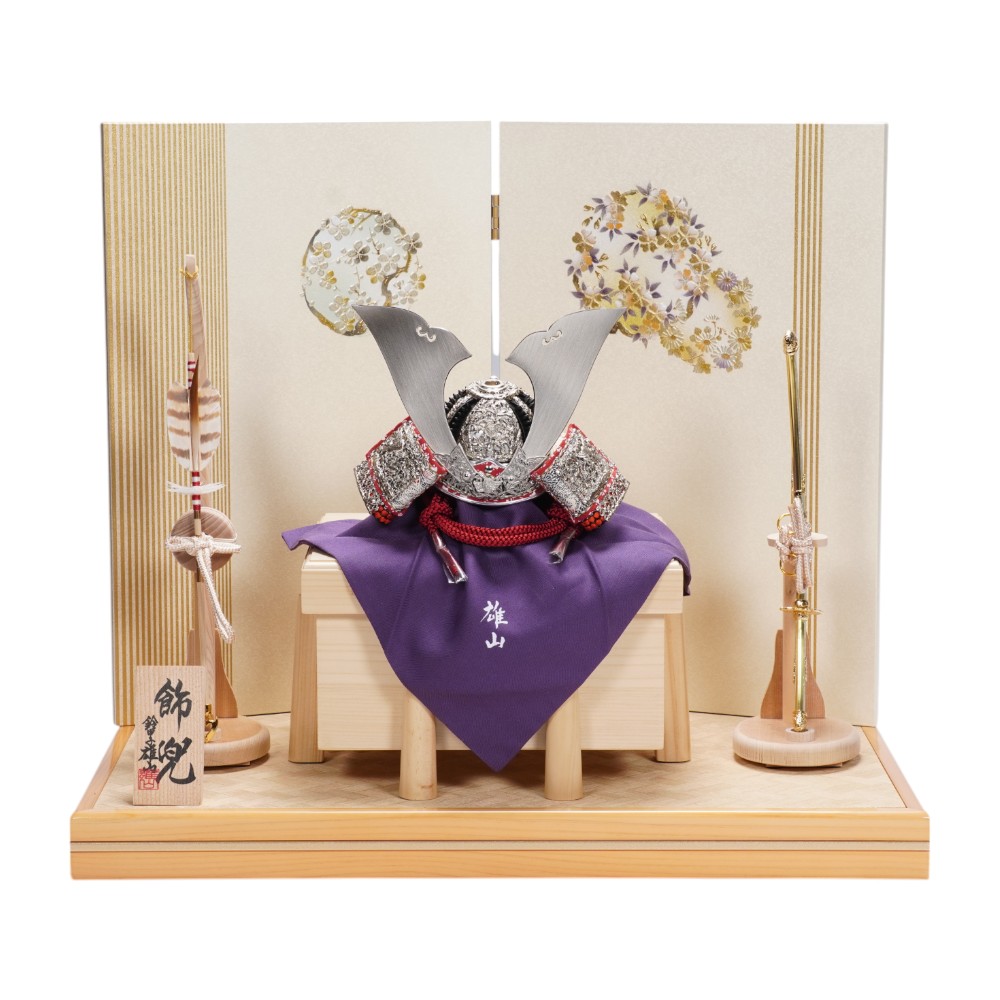 【五月人形】《限定品》五分之一 純白之竹雀 兜飾り | 雄山作