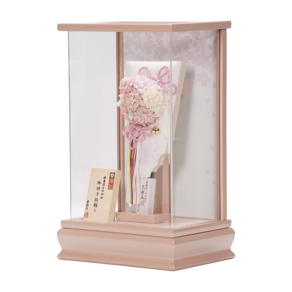 【羽子板】8号 創作羽子板 久寿玉 古代色 梅鼠 アクリル〈摩耶作〉[262-005]