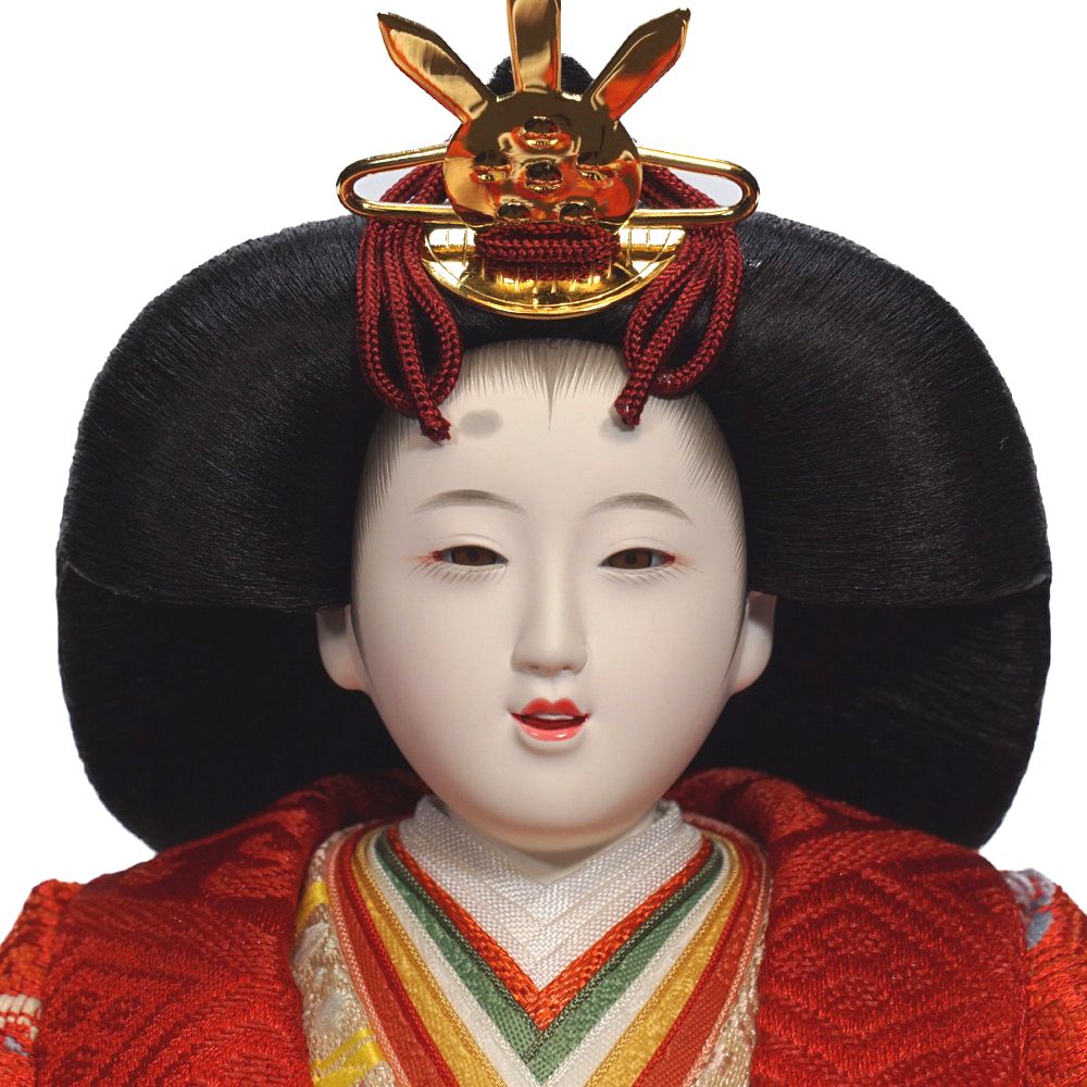 【雛人形】京十一番 貴船 麹塵 桐竹鳳凰文様 親王揃い収納飾り | 小出松寿作