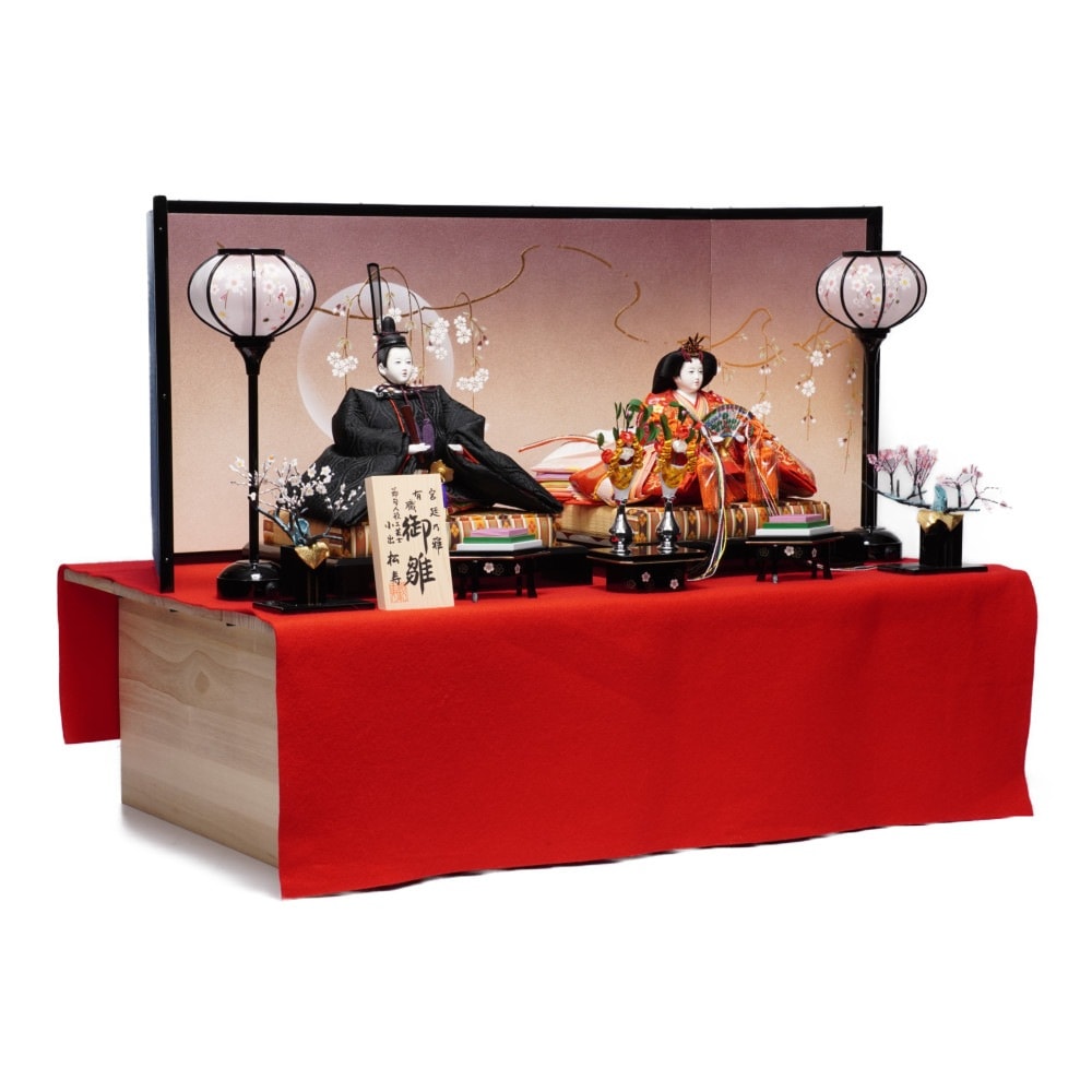 京莆作激安売り尽くし雛人形 雛人形】京十番 古今 黒袍 親王飾り〈小出松寿作〉[233-029