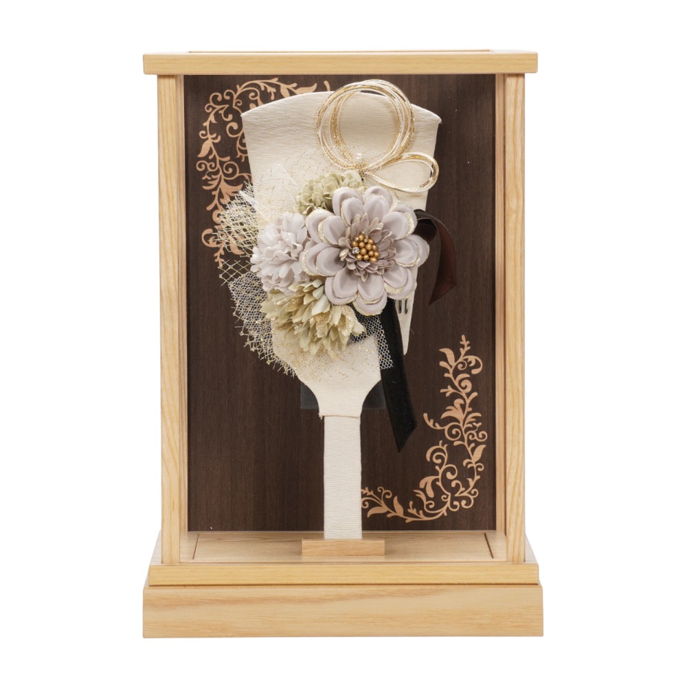 【羽子板】8号 髪飾り(モカ) アクリル〈匠一好作〉[262-008]