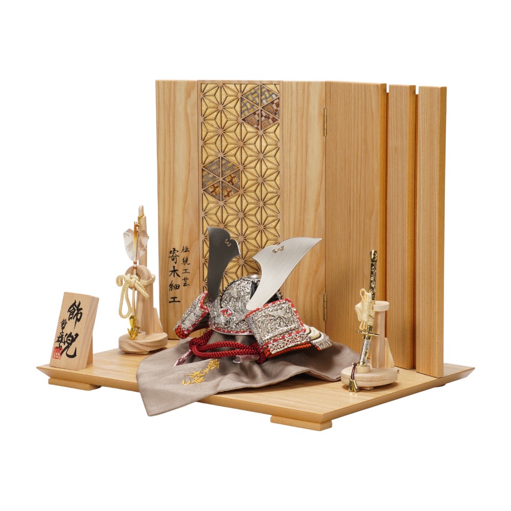 【五月人形】《限定品》五分之一 純白之竹雀 兜飾り | 雄山作