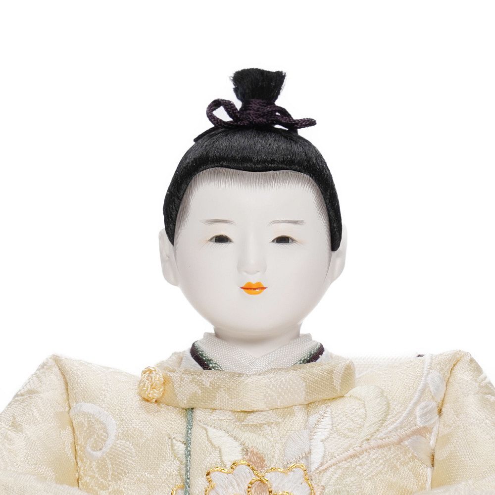 【雛人形】三寸 おぼこ雛 京刺繍(特上) 唐花文様 親王飾り | 小出松寿作