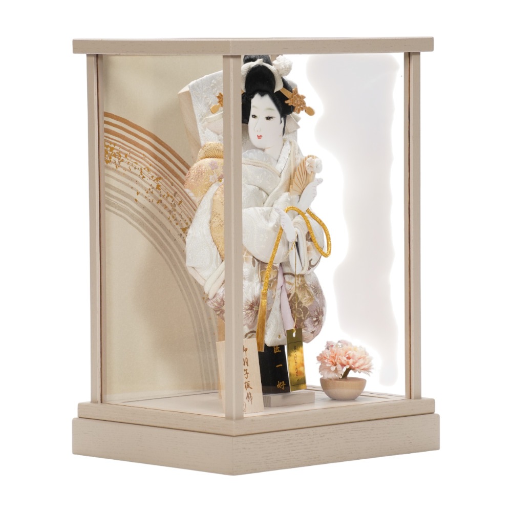 【羽子板】8号 刺繍 誰が袖(白) アクリル〈匠一好作〉[262-011]