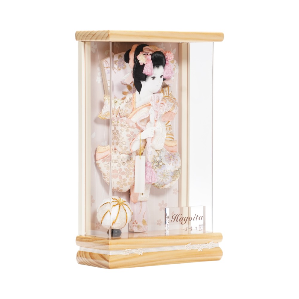 【羽子板】9号 撫子姫(白) アクリル〈宝童作〉[252-009]