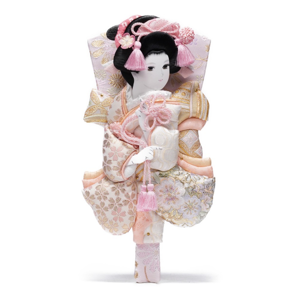 【羽子板】9号 撫子姫(白) アクリル〈宝童作〉[252-009]