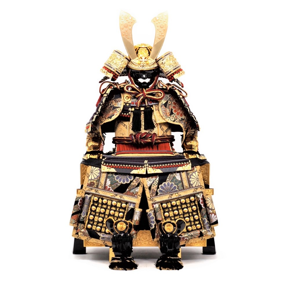 【五月人形】10号 神彩 紫・赤威 鑽彫 鎧飾り | 一龍作