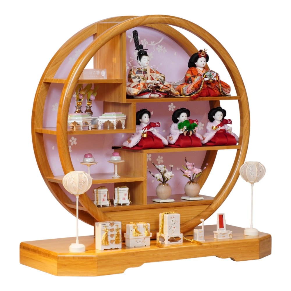 MA529 時代 宝尽くし金蒔絵 螺鈿 総梨地 三宝台 木製漆器 三寶