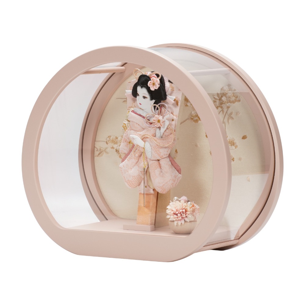 【羽子板】7号 レース(ピンク) アクリル〈平安豊久作〉[262-014]