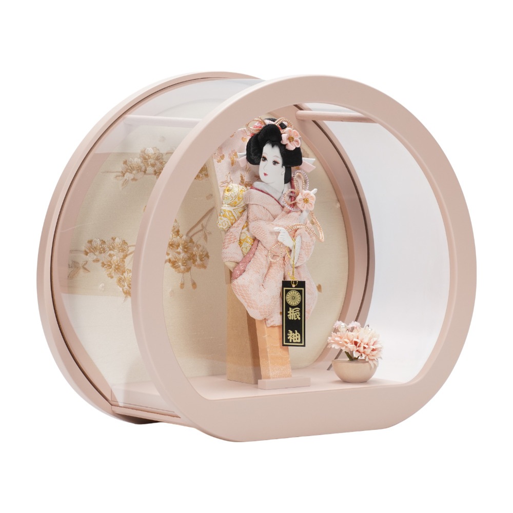 【羽子板】7号 レース(ピンク) アクリル〈平安豊久作〉[262-014]