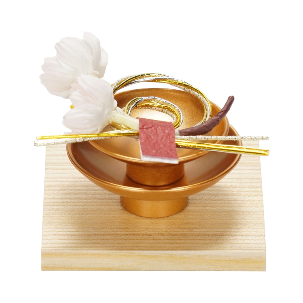 【雛人形】三寸おぼこ 檜垣に花の丸文様 親王揃い立雛飾り | 小出松寿作