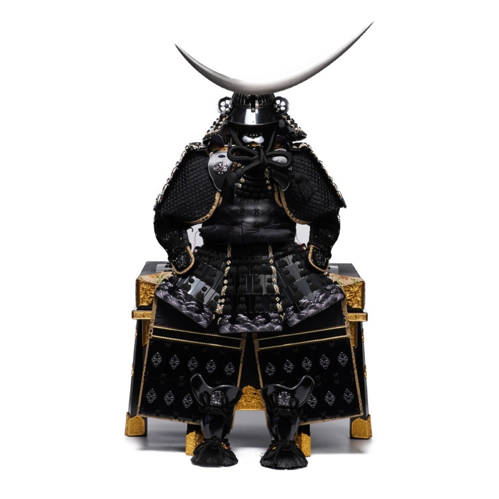 【五月人形】12号 ブロンズ伊達政宗 黒糸威 鎧飾り | 翠鳳作