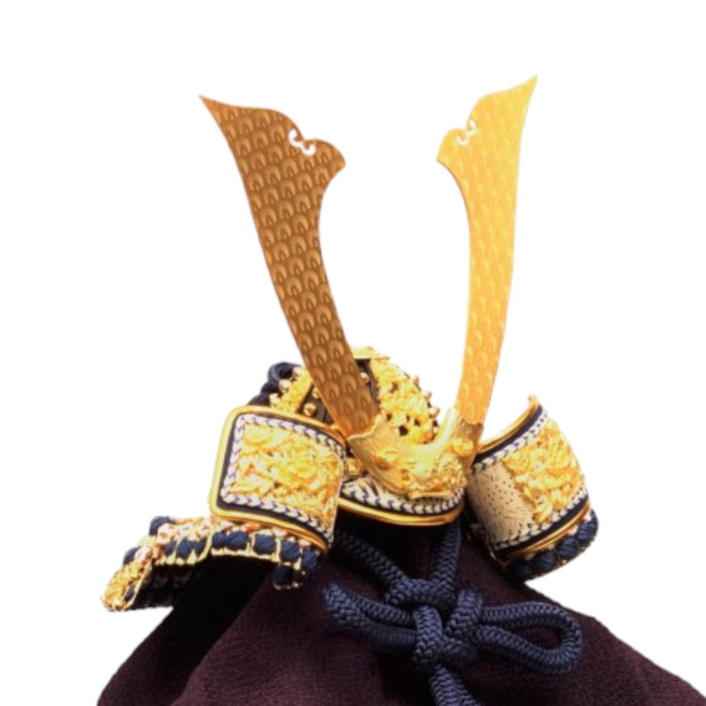 五月人形　兜　人形の久月　平安　8兜 久月】五月人形 京甲冑 平安武久 作 本金箔押 正絹緋縅8号兜平