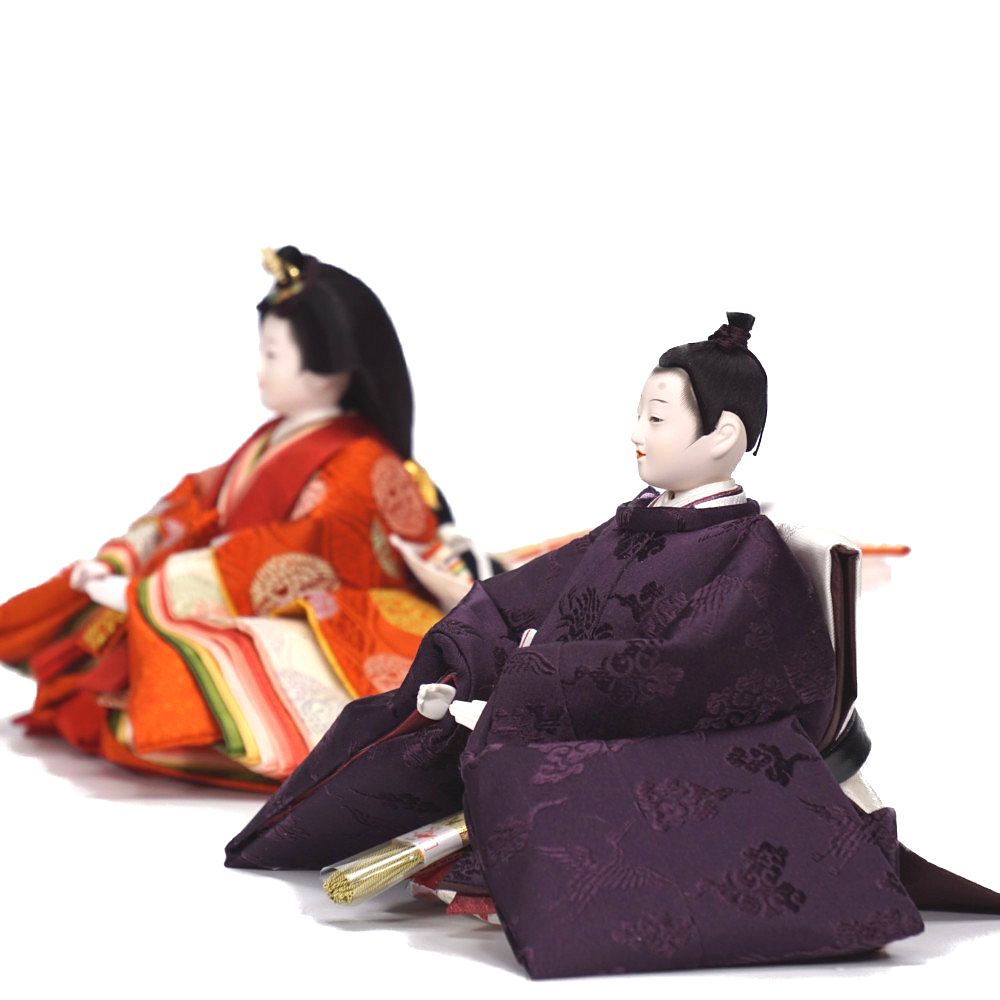 【雛人形】京十番 高雄 雲鶴文様 親王飾り | 小出松寿作