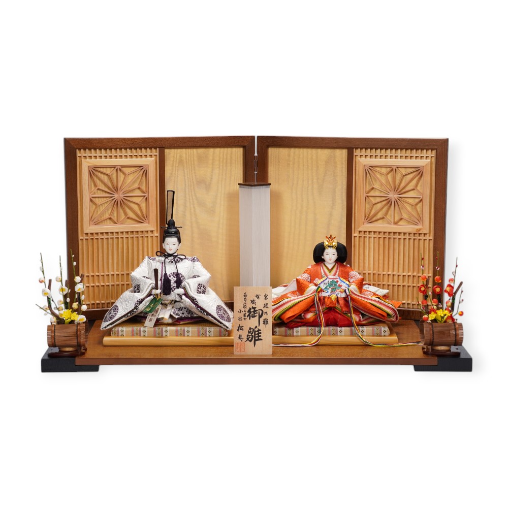【雛人形】京十番 高雄 立涌に浮線綾文様 親王飾り | 小出松寿作